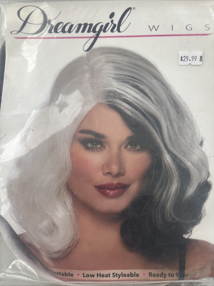 Split Hues Glam Wig Black White