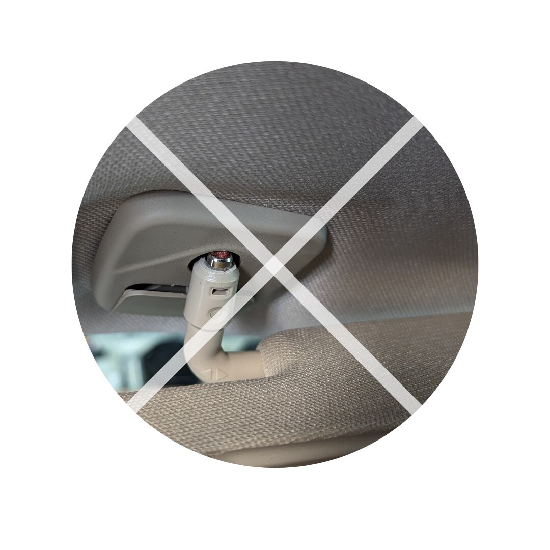 Black Sun Visor Repair Kit Dodge RAM 1500 Trucks 2019-2024