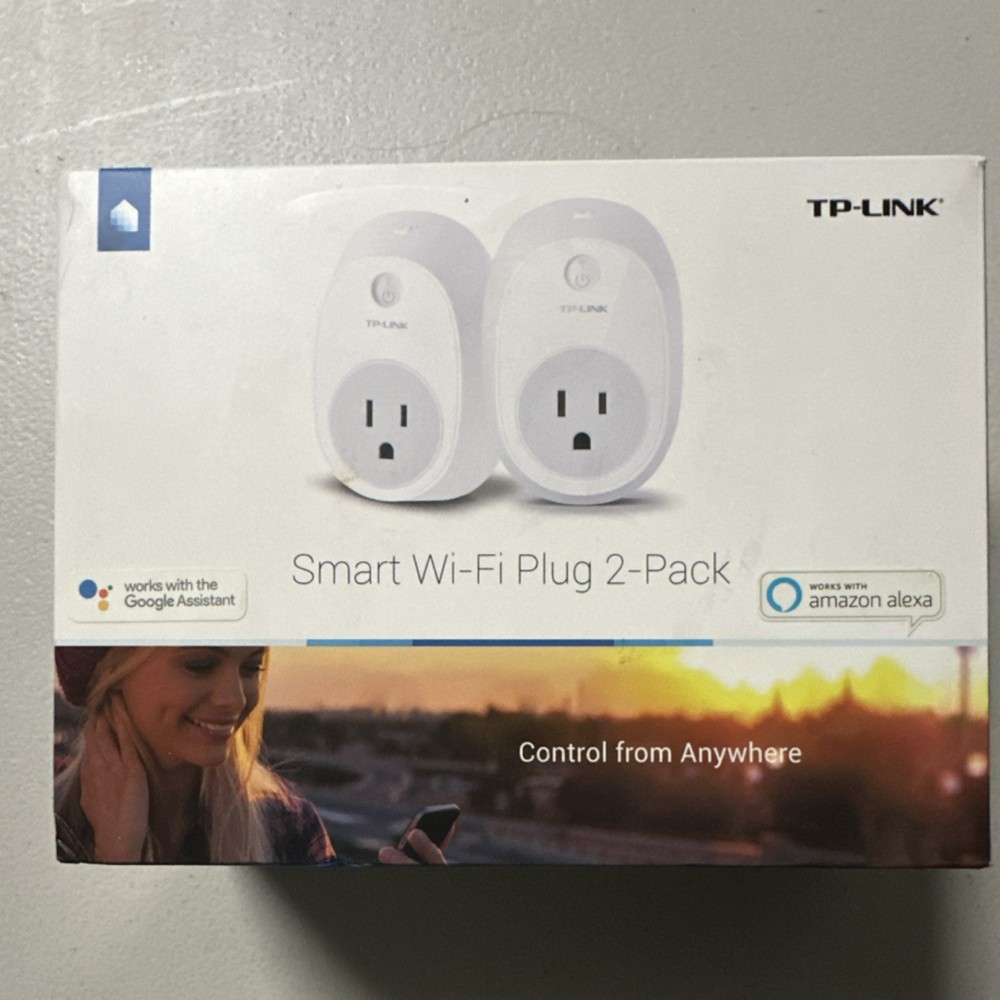 TP-LINK Smart Wi-Fi Plug 2-Pack, Alexa Google Assistant Compatible, White