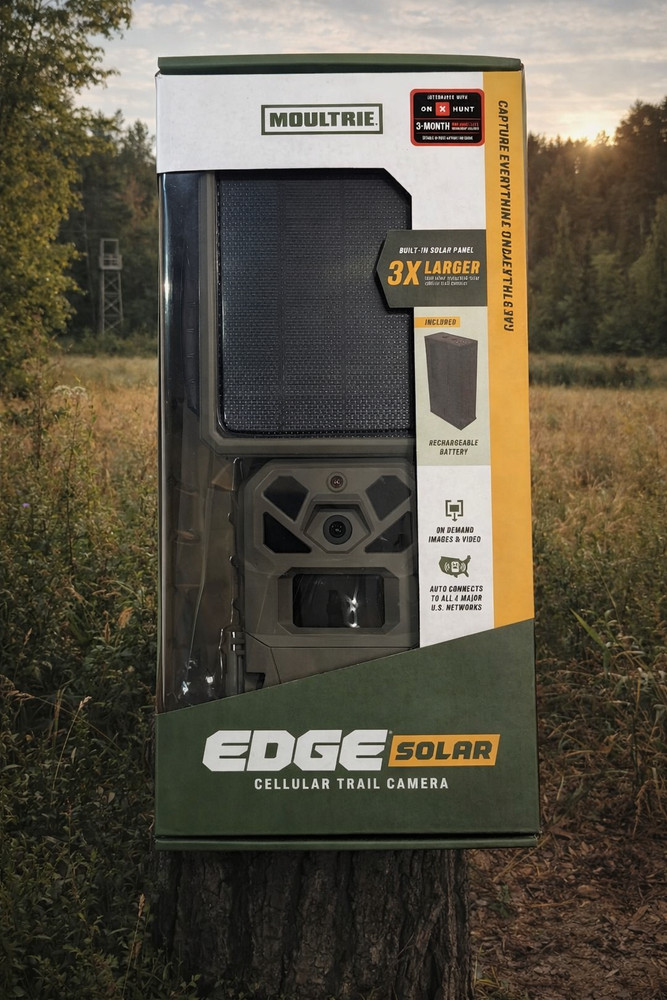 Moultrie Edge Solar Cellular Game Trail Camera W/ Rechargeable Battery