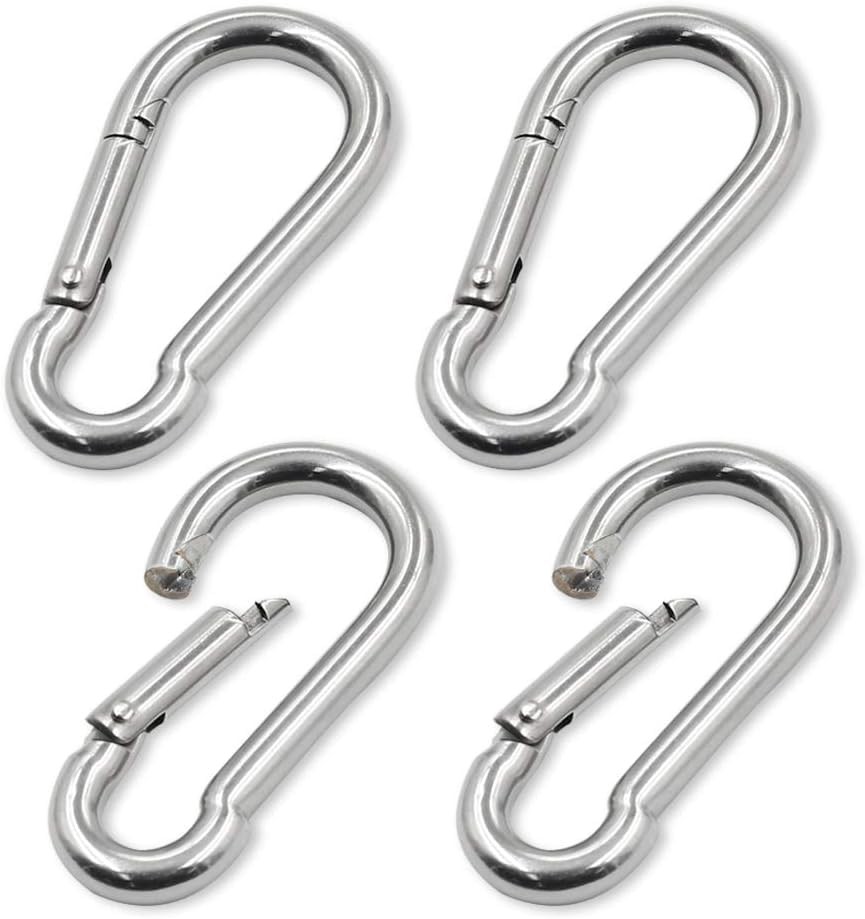 4Pack 2 inch Flag Pole Snap Clip Hooks Flagpole Attachment Spring Snap 2 Inch