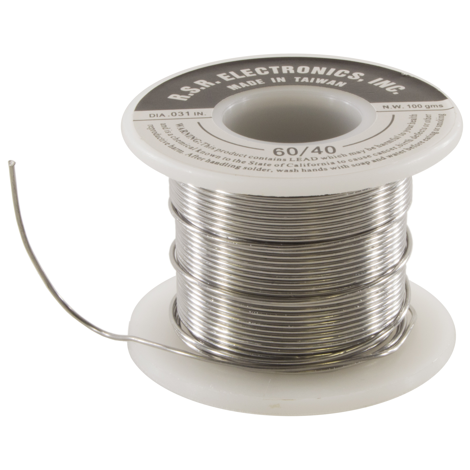 100 Gram Rosin Core Solder Spool - 60/40 - Thickness .031"