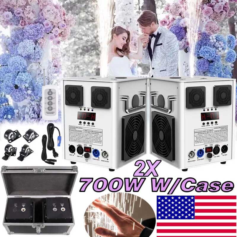 4PCS 700W Large Cold Spark Firework Machine Stage Effect DMX Machine Party Disco