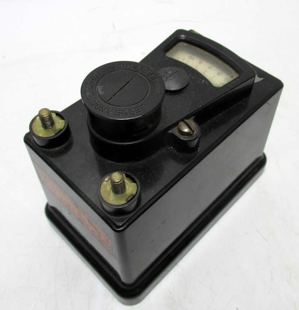 Antique Leeds & Northrup DC Microammeter Galvanometer Electrical Meter 4.5"