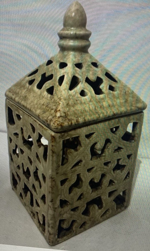 Ceramic Candle Holder 8.5" High