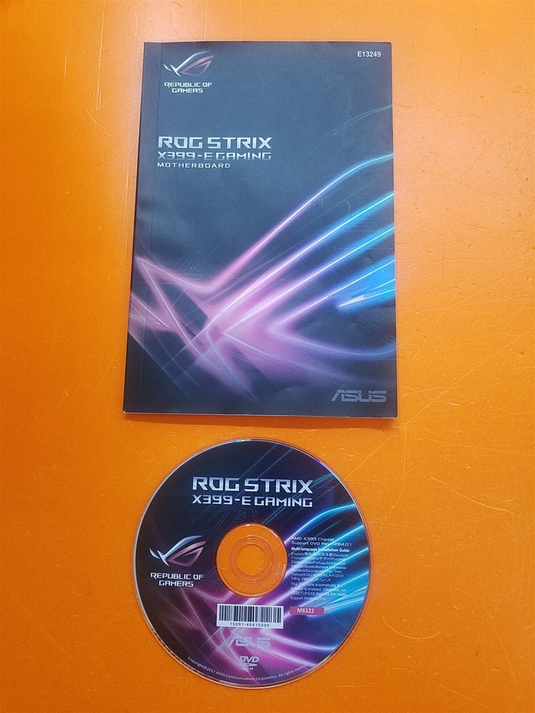⭐️⭐️⭐️⭐️⭐️CD and Manual for ROGSTRIX X399 - E Gaming