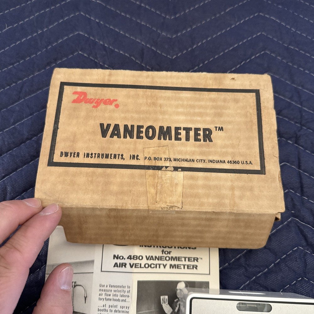 Dwyer Instruments 480 Vaneometer Swing Vane Anemometer No Bracket