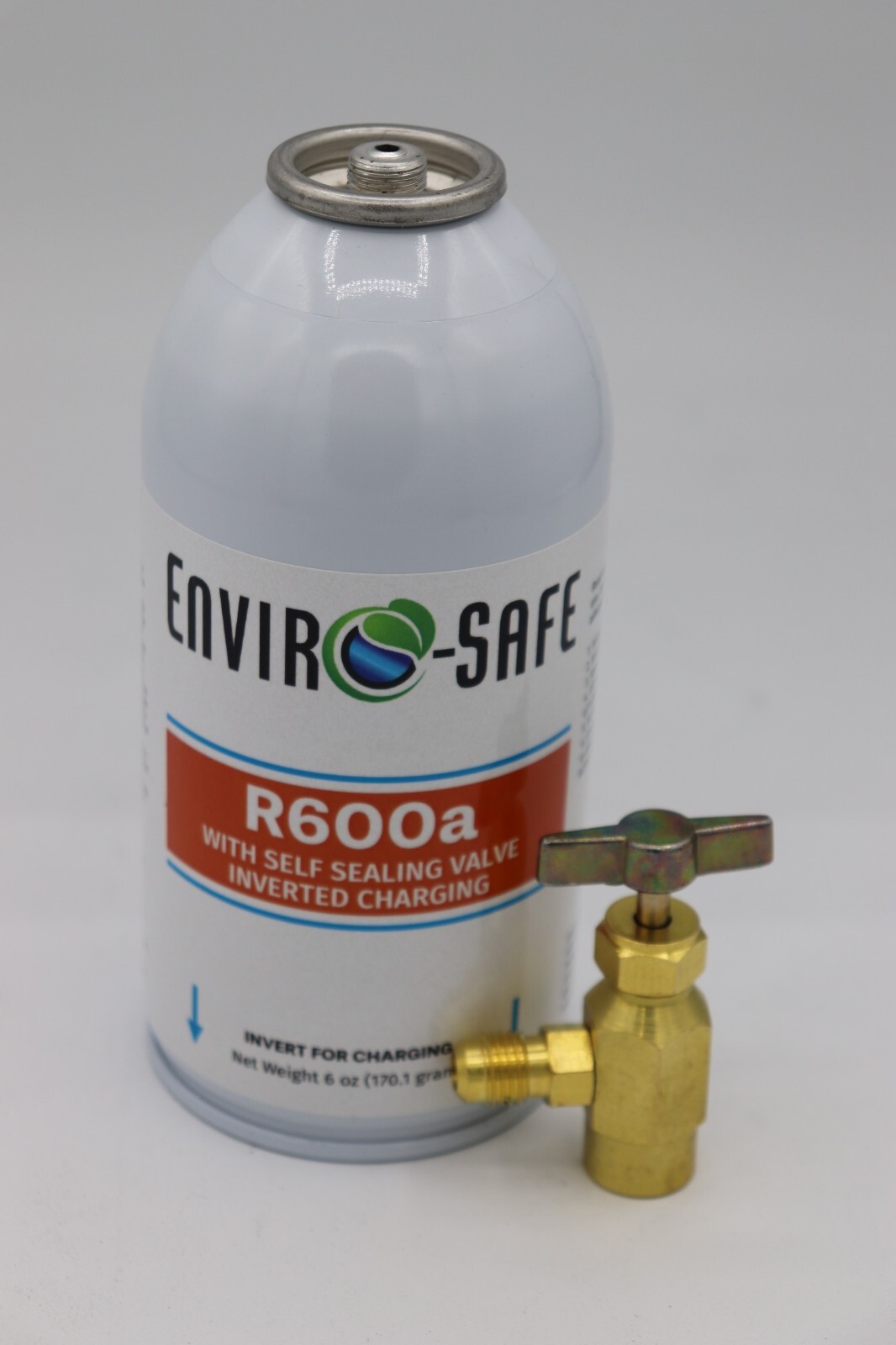 Enviro-Safe R-600a Refrigerant with 7/16" Self Sealing K28 6 oz, 6 cans w/tap