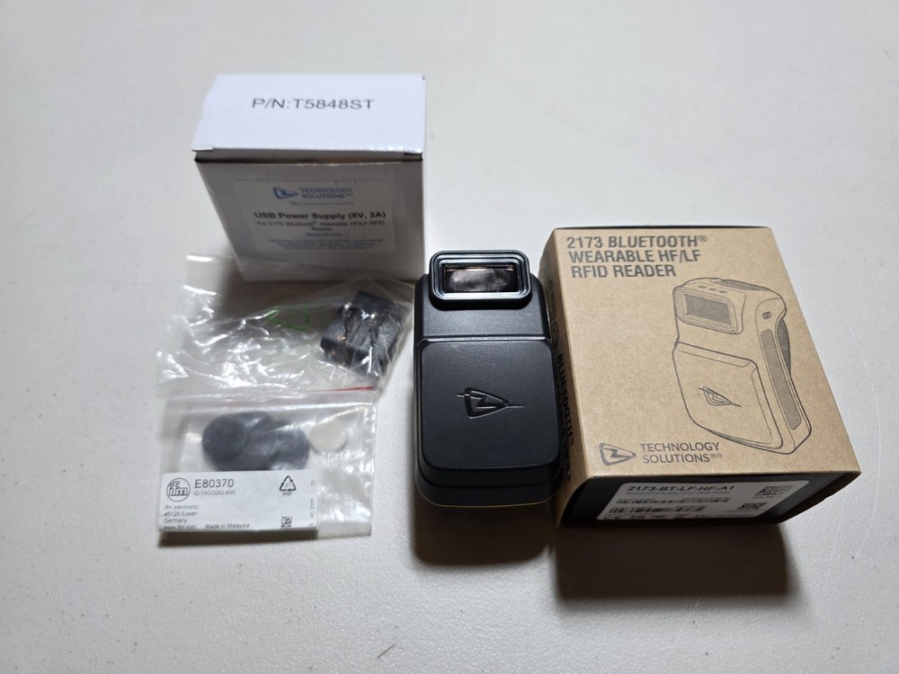 TECHNOLOGY SOLUTIONS 2173-BT-LF-HF-A1 BLUETOOTH WEARABLE HF/LF RFID READER, NEW