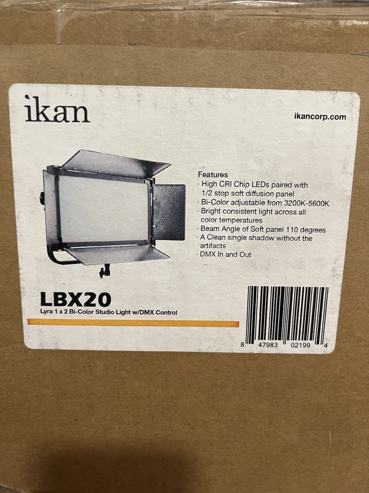 ikan Lyra LBX20 Soft Panel 1 x 2 Studio and Field LED Light
