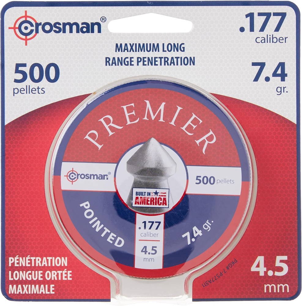 7-P577 Pointed .177-Caliber Pellets, Lead(500-Count)