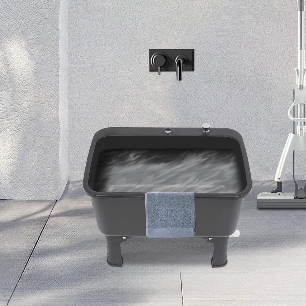 Floor Mop Sink Kit, Freestanding Mop Bucket, PP Mop Sink, Rectangular Mop Basin
