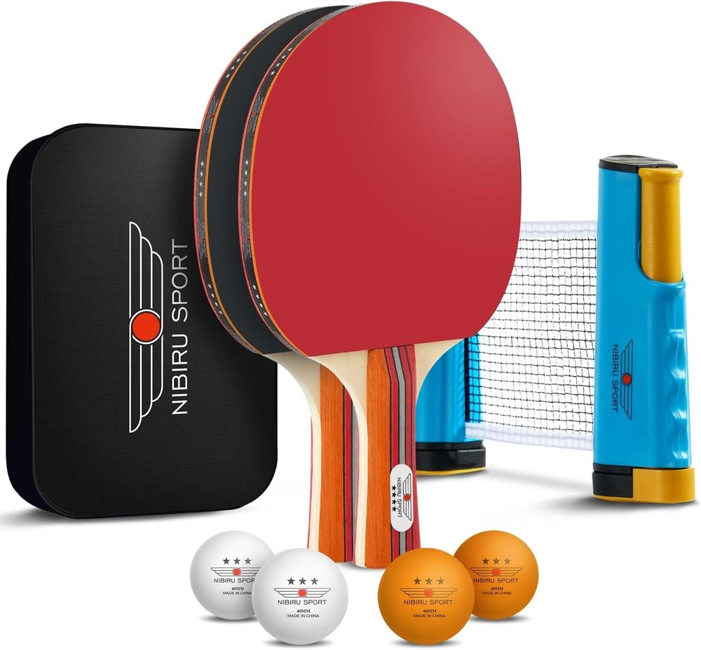 Professional Ping Pong Paddle Sets - 2 Player or 4 Player Table Tennis Paddle...