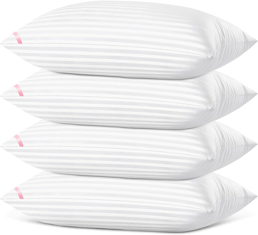 EIUE Bed Pillows for Sleeping 4 Pack Queen Size，Pillows for Side and Back Sleepe