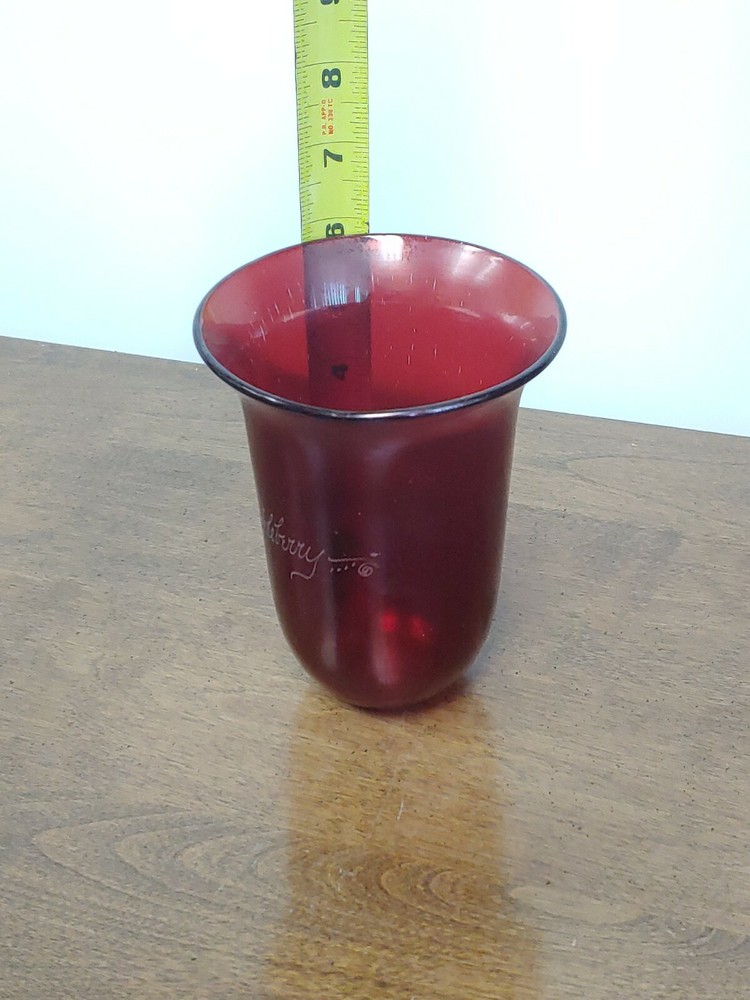 SCARCE 1910 RUBY FLASH/STAIN BELL SHAPED EAPG VASE - WONDERFUL