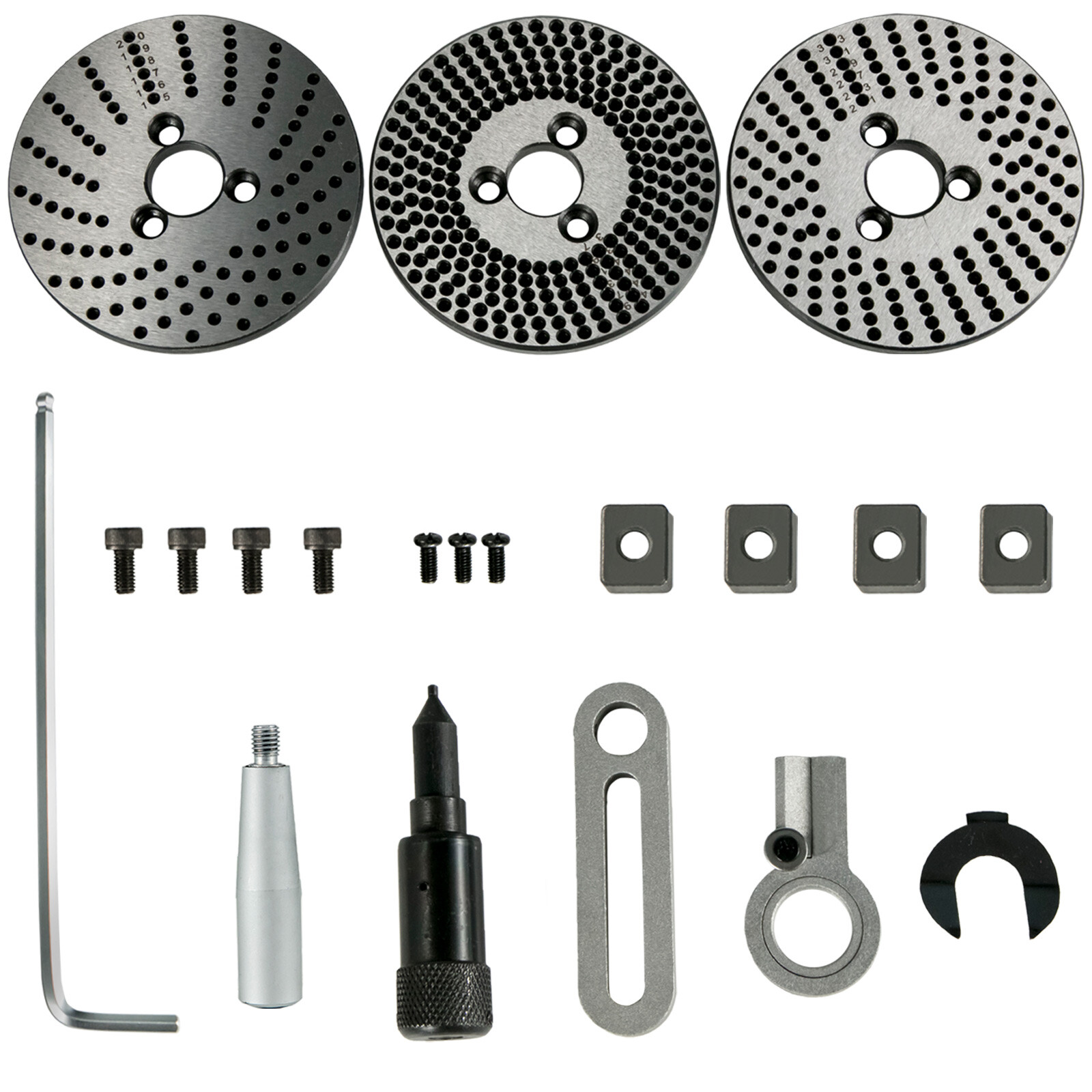 Rotary Table 6" 4-Slot Horizontal Vertical Dividing Plates for Milling Machine