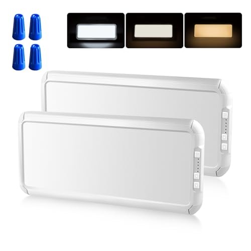 RV LED Interior Light 1500 Lumen 16.5" x 6.3", Thin 12Volt Ceiling White