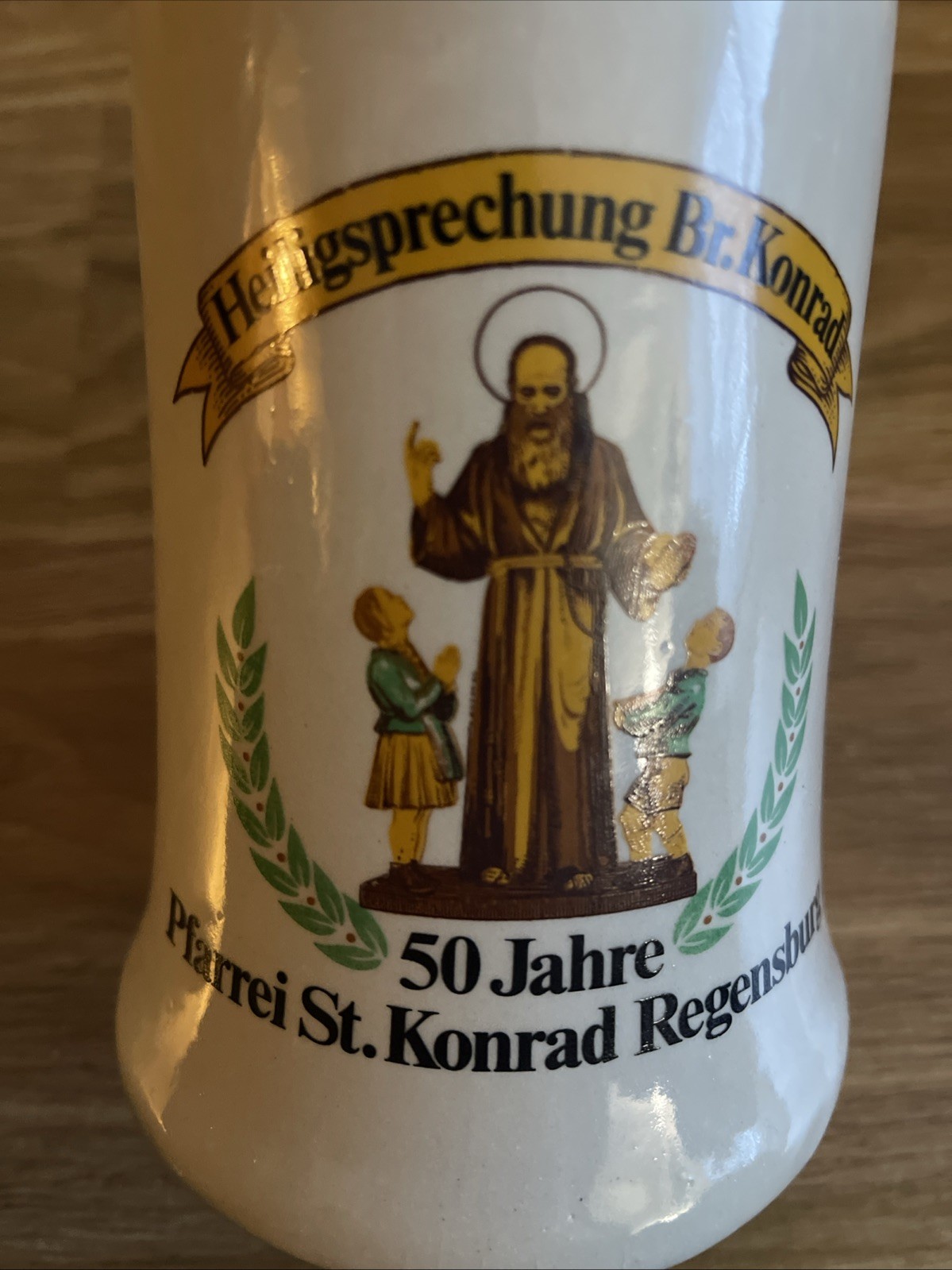 Rare Heiligsprechung Brother Br. Konrad 50th Anniversary Stoneware Beer Stein