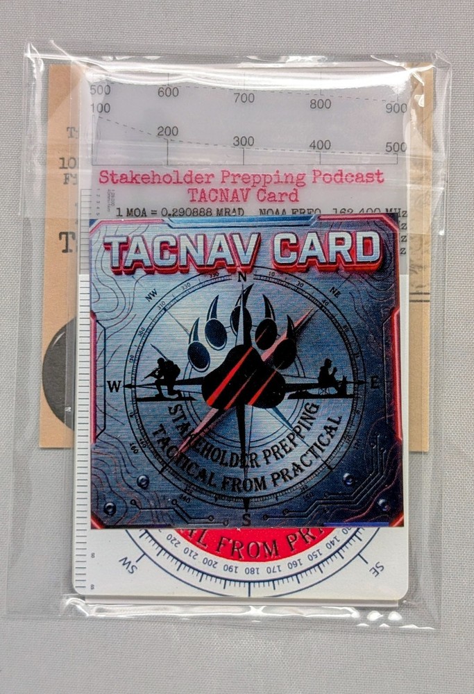 Stakeholder Prepping TACNAV Tactical Analog Rangefinder Map Tool Navigation Card