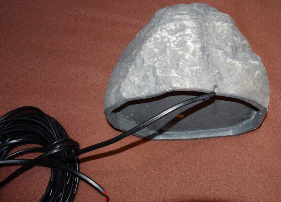 Outdoor 6 1/2" 2-way Grey natural ROCK Garden landscape Speaker w/50' foot cable