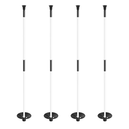 Golf Flagstick - Portable Design, Practice Putting 3ft White Flagpole-4 Pack