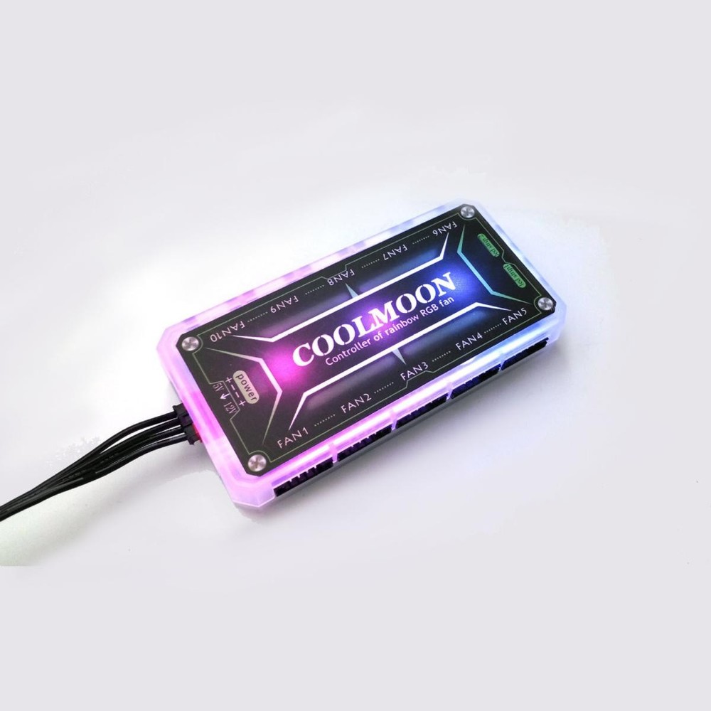 RGB Fan Controller Remote Control Computer Case PC Cooler Chassis Silent Fan Hub