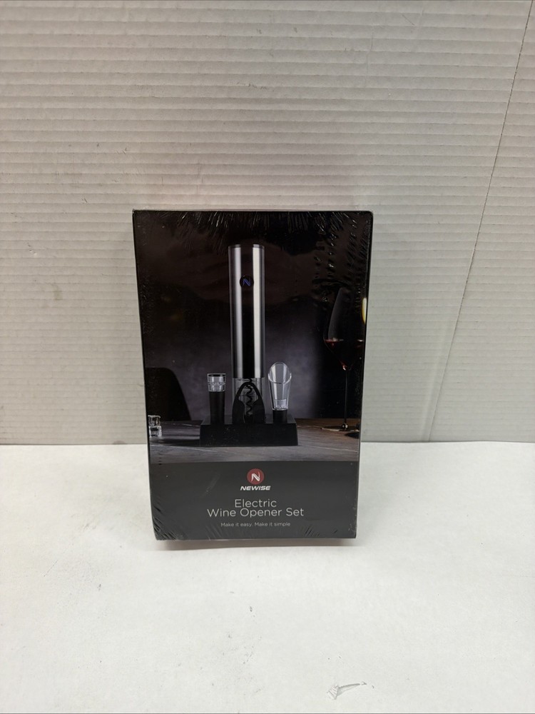 Electric Wine Bottle Opener Set Rechargeable Automatic w/ Charging Base Gift