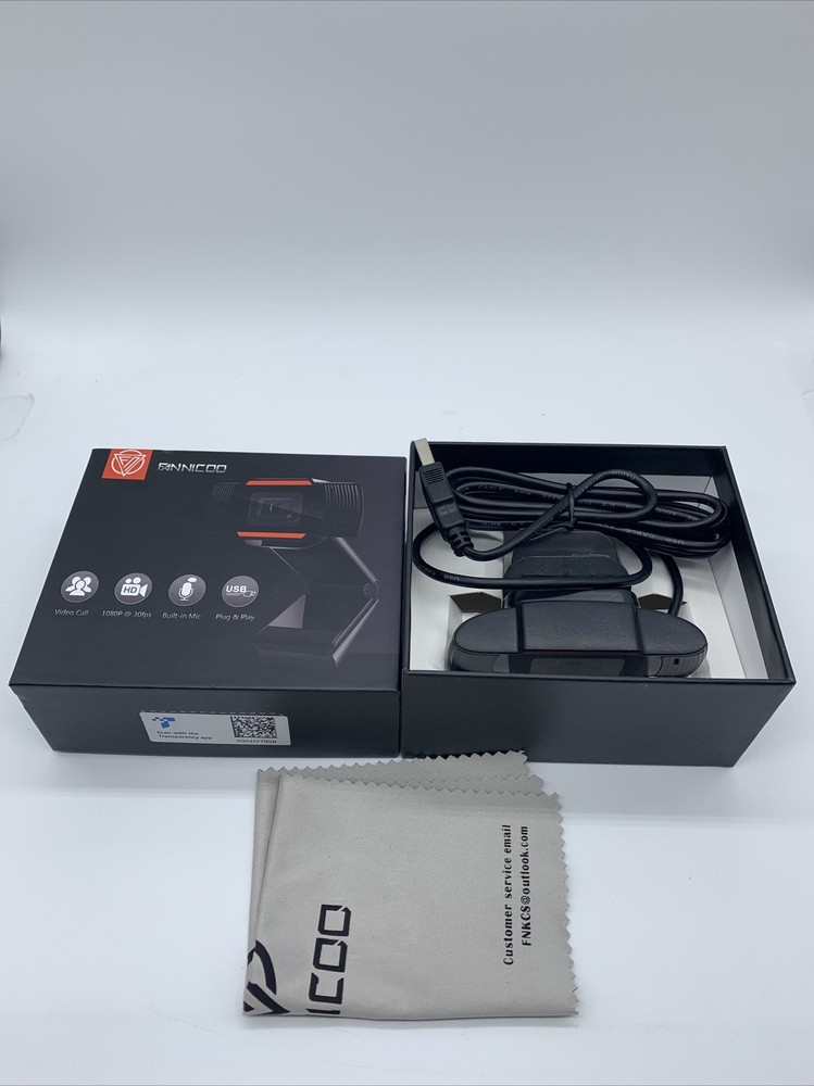 Fannicoo 1080P Webcam with Microphone USB Computer Camera