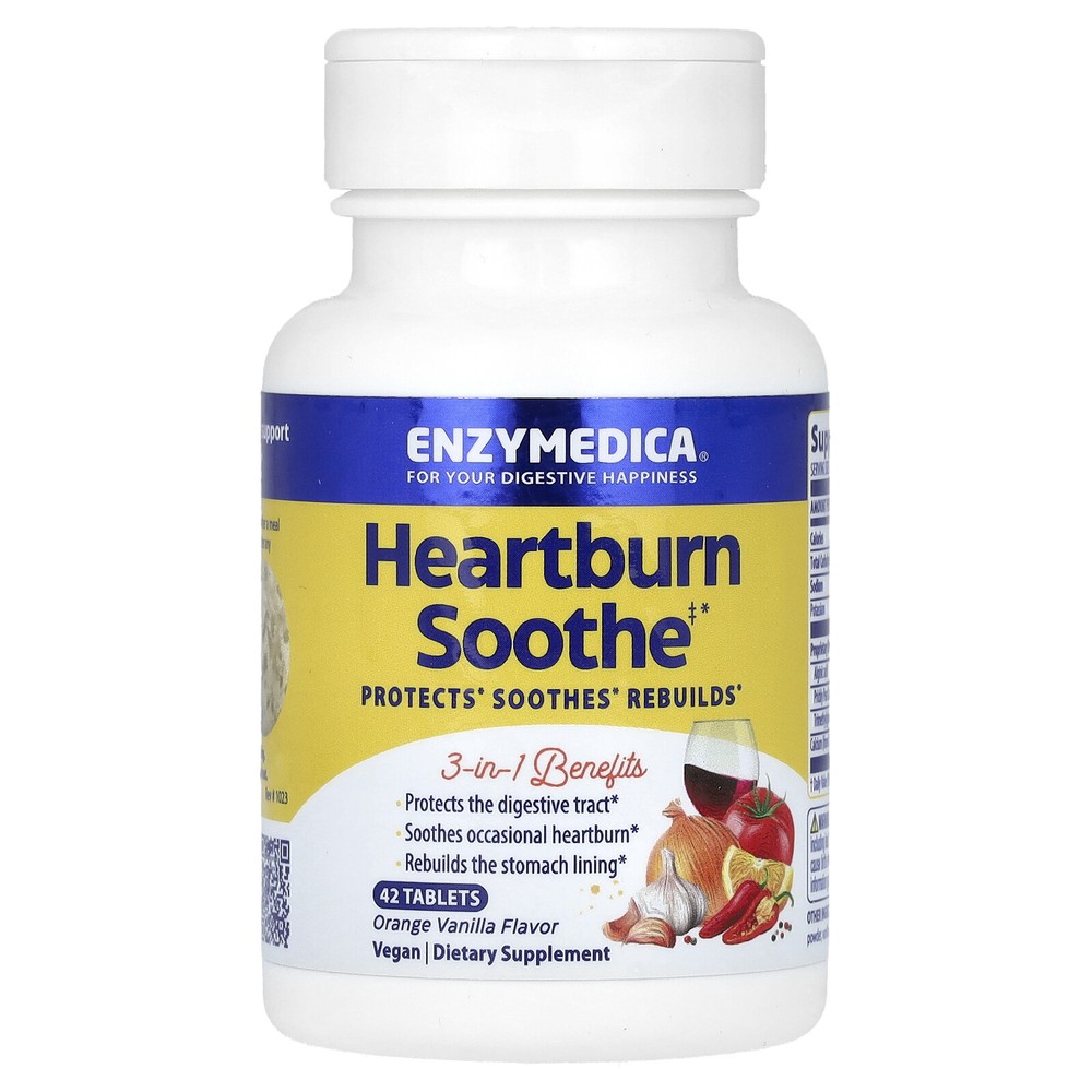 Heartburn Soothe, Orange Vanilla, 42 Tablets