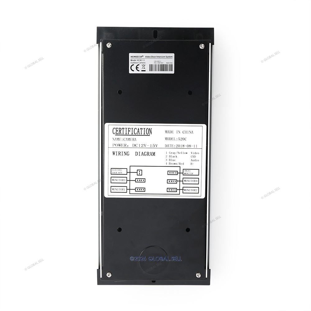 Apartment Intercom System Outdoor Camera 3 Call Button IR Night Version US Stock