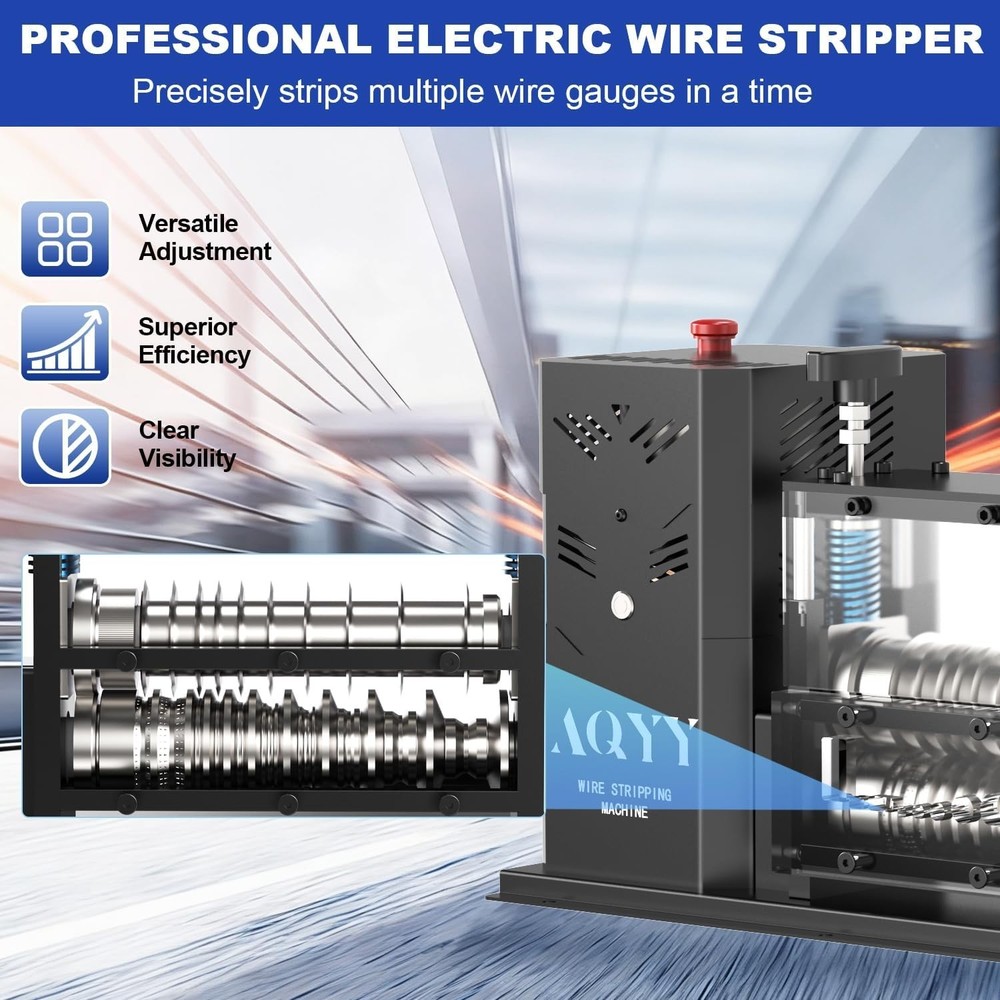 Electric Wire Stripping Machine, 11 Channel Automatic Wire Stripper for 0.08-...