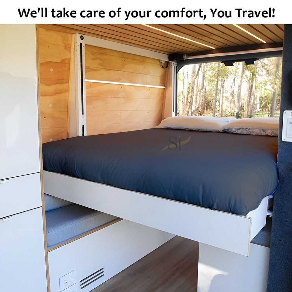 Microfiber RV Sheet Sets, 48x75 3/4 Full Bunk, Dark Grey Solid - Fits Mattres...