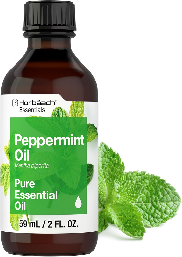 Peppermint Essential Oil 2 fl oz | Pure Oil for Massage, Diffusers, Bath & DIY