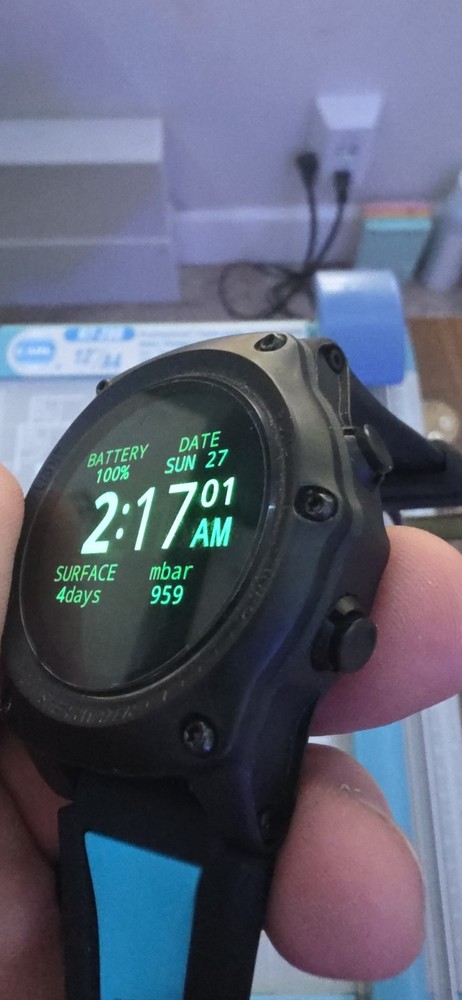 Shearwater Teric 15001 Dive Computer Black/Blue Mint Full Kit Bluetooth