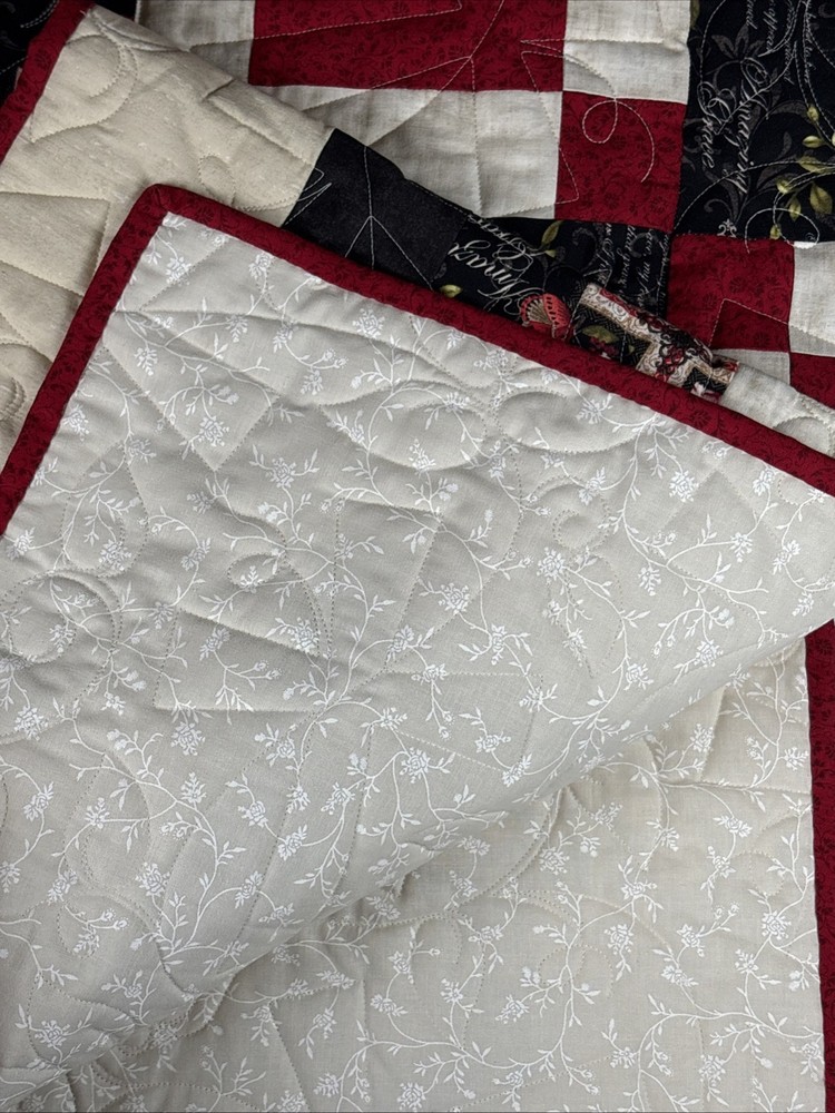 65" X 80" Handmade LAP Quilt Religious Fabrics