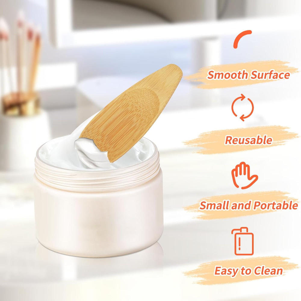 4PCS Deodorant Cream Applicators, Bamboo Multi-Functional Applicator for Deodora