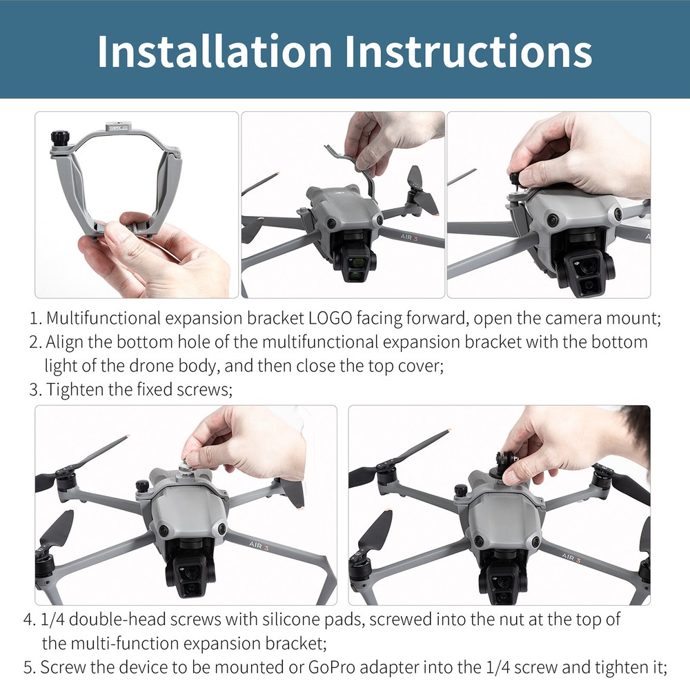 Multifunctional Expansion Bracket Fixed Bracket Drone Accessories for DJI Air 3