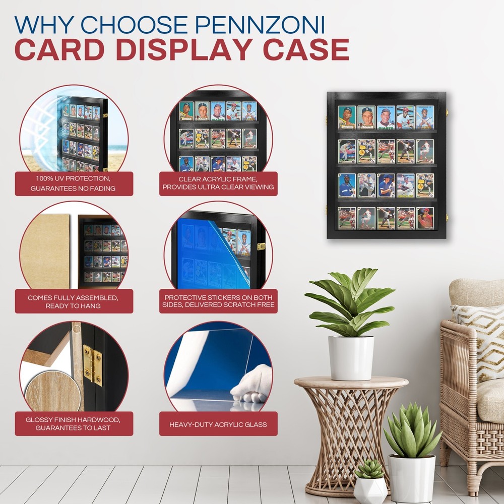 Card display case Black P375B holds 20 ungraded
