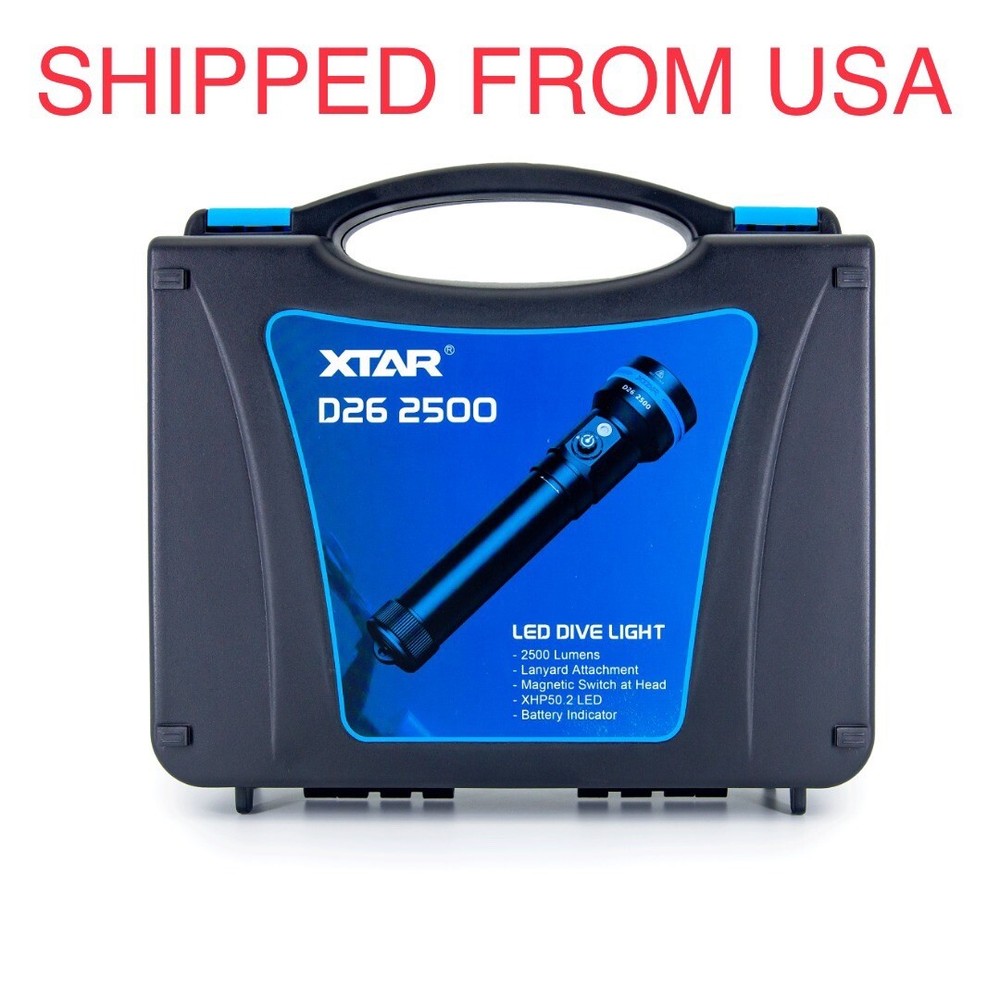 XTAR D26 2500 Diving Flashlight FULL SET + FREE SILICON GREASE