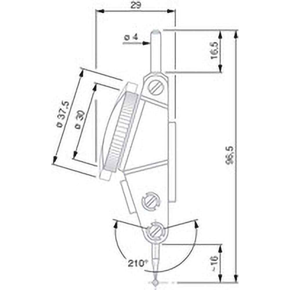 INTERAPID 74.111371 Horizontal Dial Test Indicator: 0.06" Range, 0-15-0 Reading