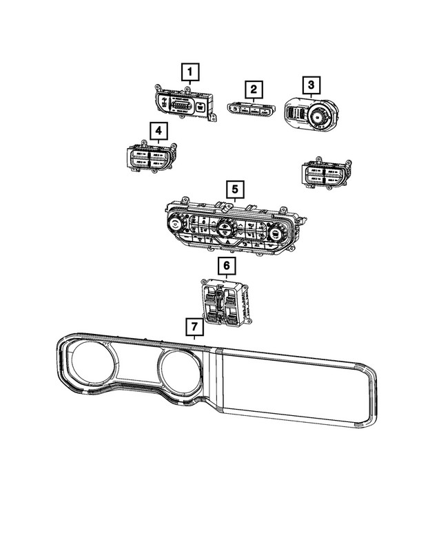 Genuine Mopar Center Stack 6SX94DX9AF