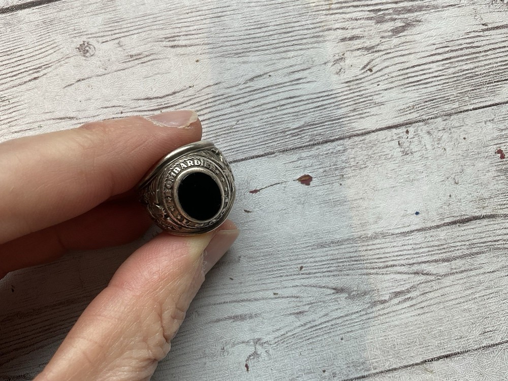 ORIGINAL WWII USAAF BOMBARDIER RING STERLING / PATCH