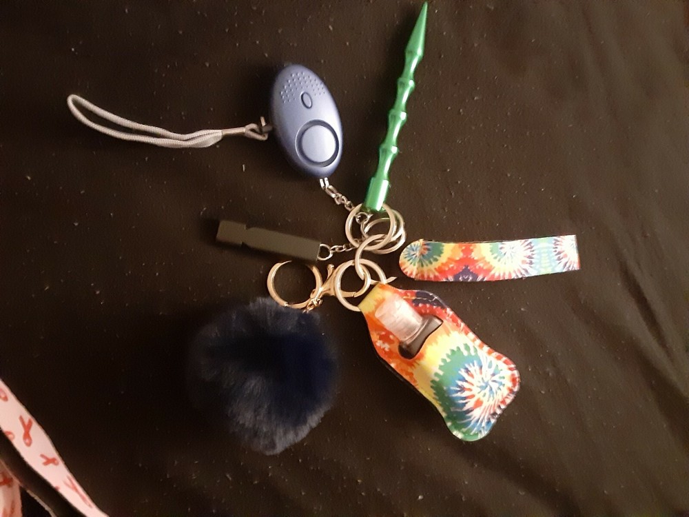 self defense key chain multi color
