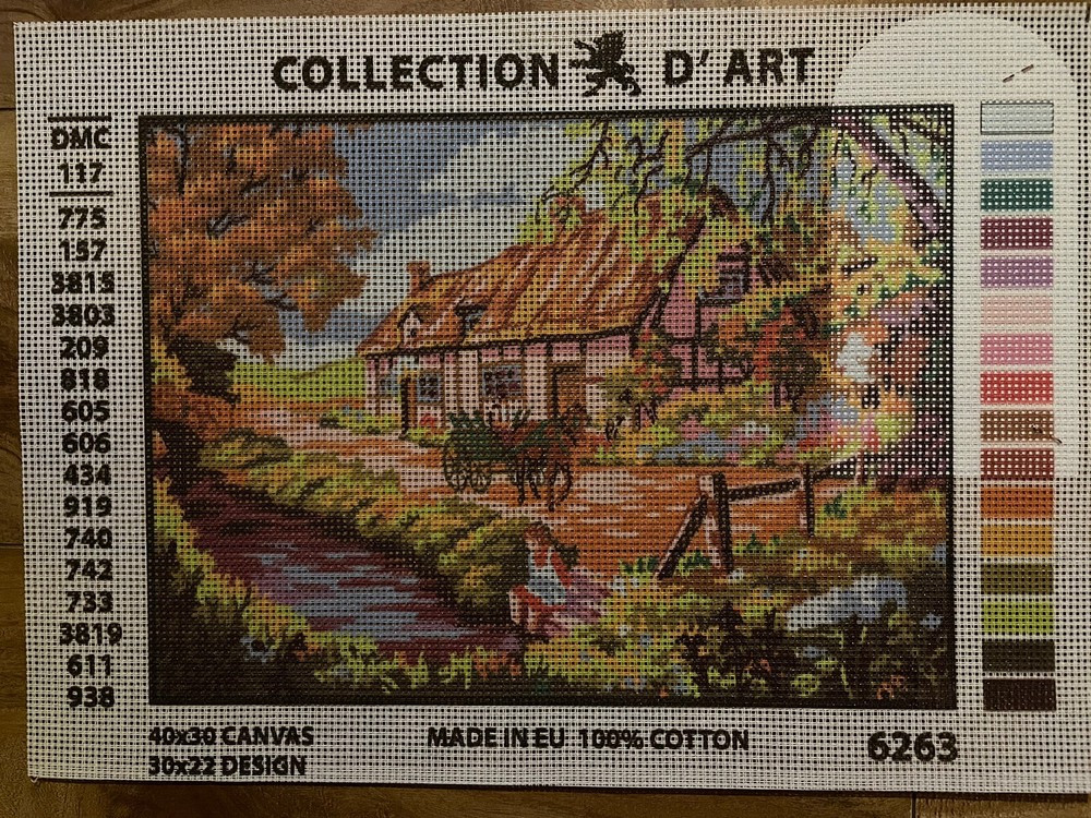 Printed needlepoint canvas 30x40 Cm Fall Canvas Only Rto