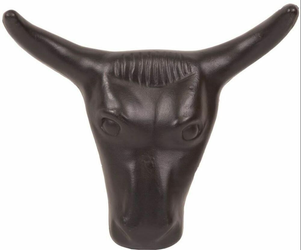 Equine Steer Head Roping Dummy Black 56cm Horn Spread