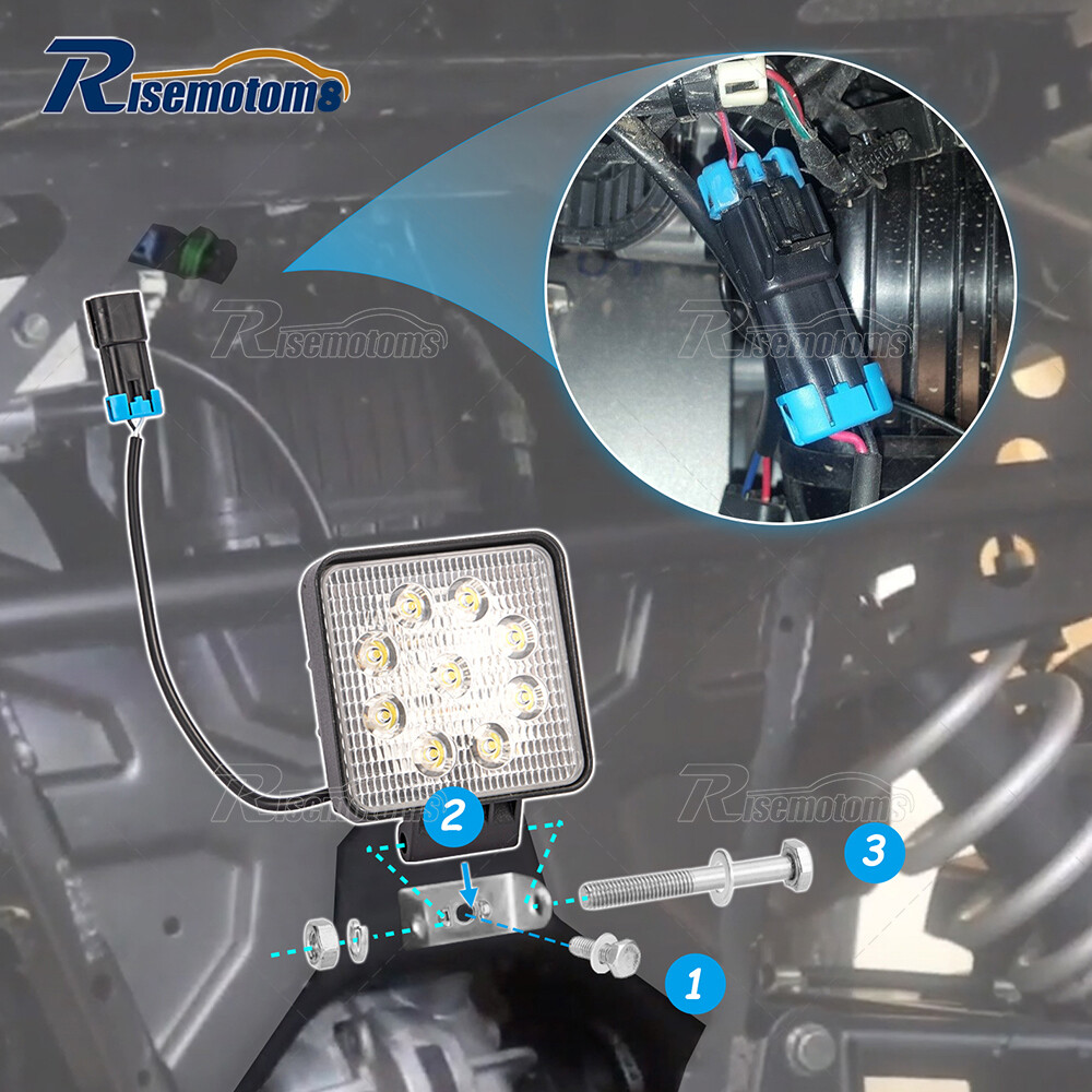 For POLARIS RANGER XP 1000 Factory Plug No Holes Back Up Reverse Lower Light