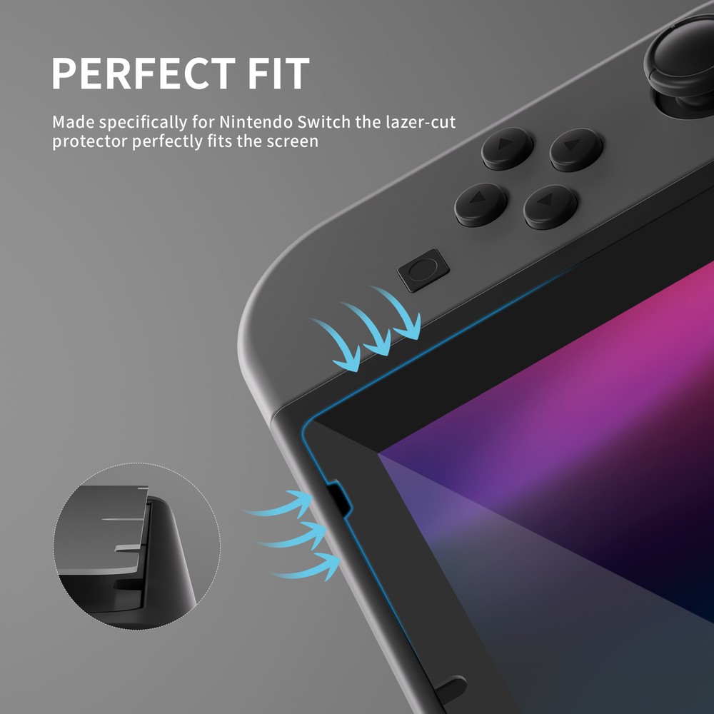 HD Clear Premium Tempered Glass Screen Protector for Nintendo Switch - 2 Pack