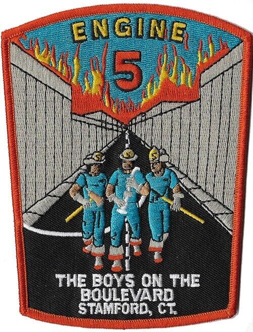 Stamford, CT Engine 5 Boys on Blvd.  NEW Fire Patch