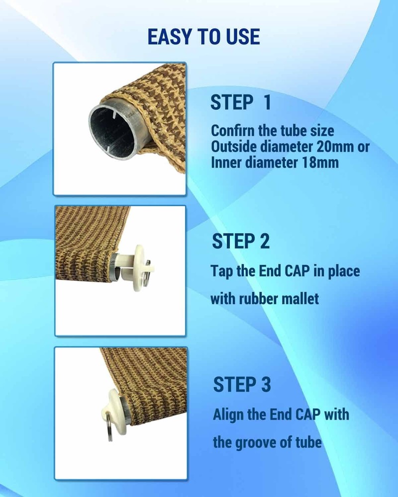 CACELY Bungee Kit and End Cap,Compatible with Kit-2 Sets, Beige