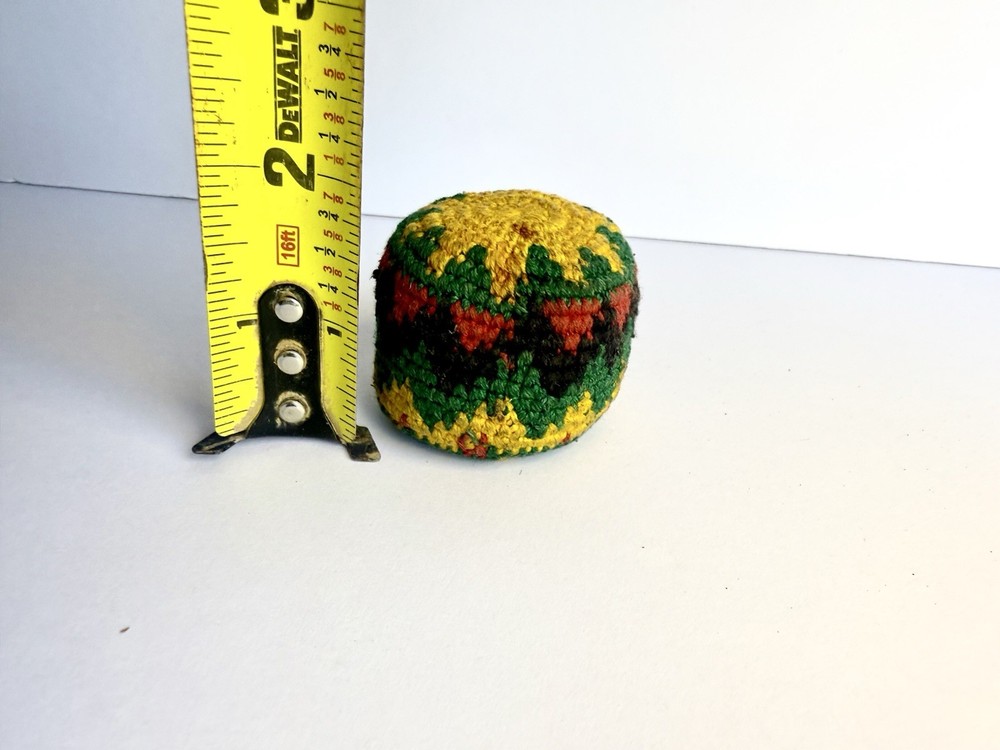 2 Vintage 90's Woven Rainbow Hacky Sack Hackysack